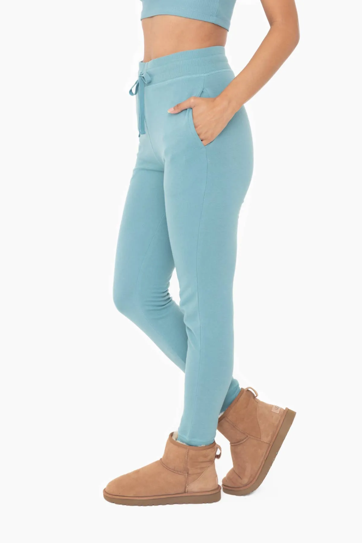 French Terry Cuffed Skinny Joggers