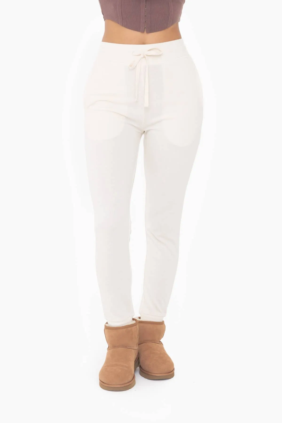French Terry Cuffed Skinny Joggers