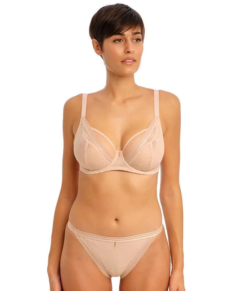 Freya Tailored Underwire High Apex Plunge Bra - Natural Beige