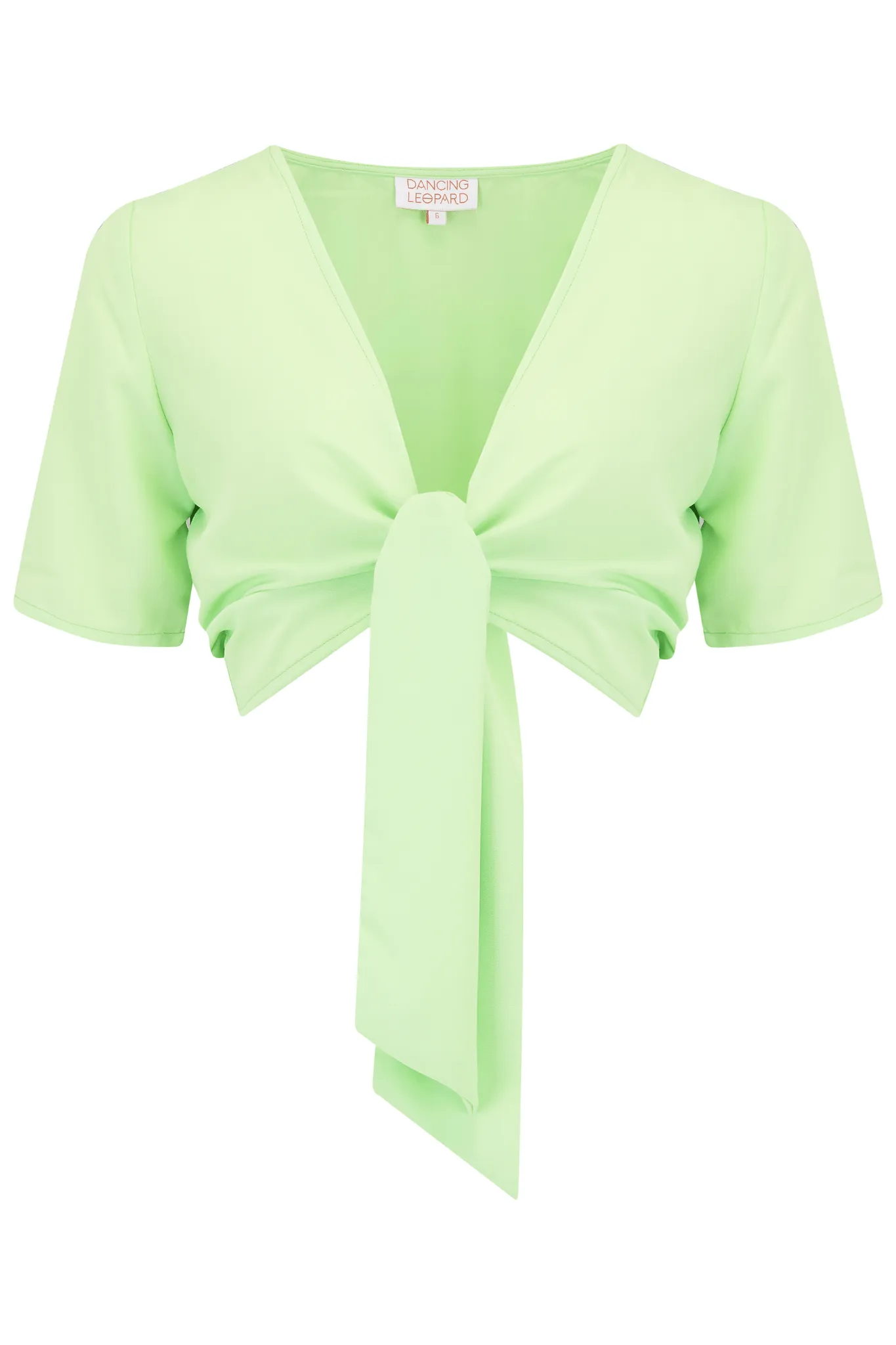 Gigi Wrap Top In Lime