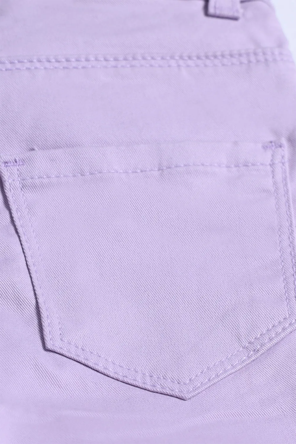 GIRL'S TWILL PENT EMB. - CHERRY