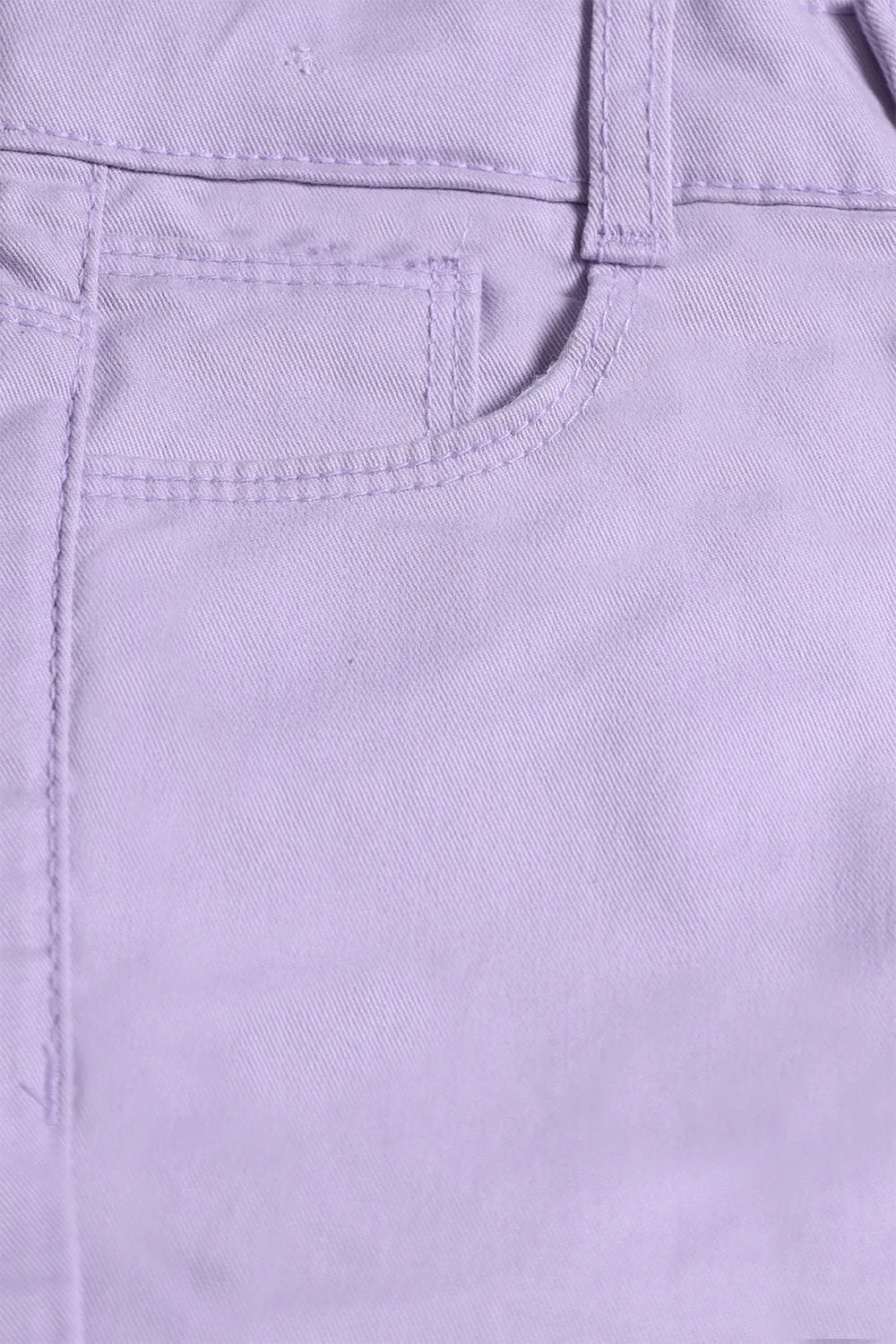 GIRL'S TWILL PENT EMB. - CHERRY