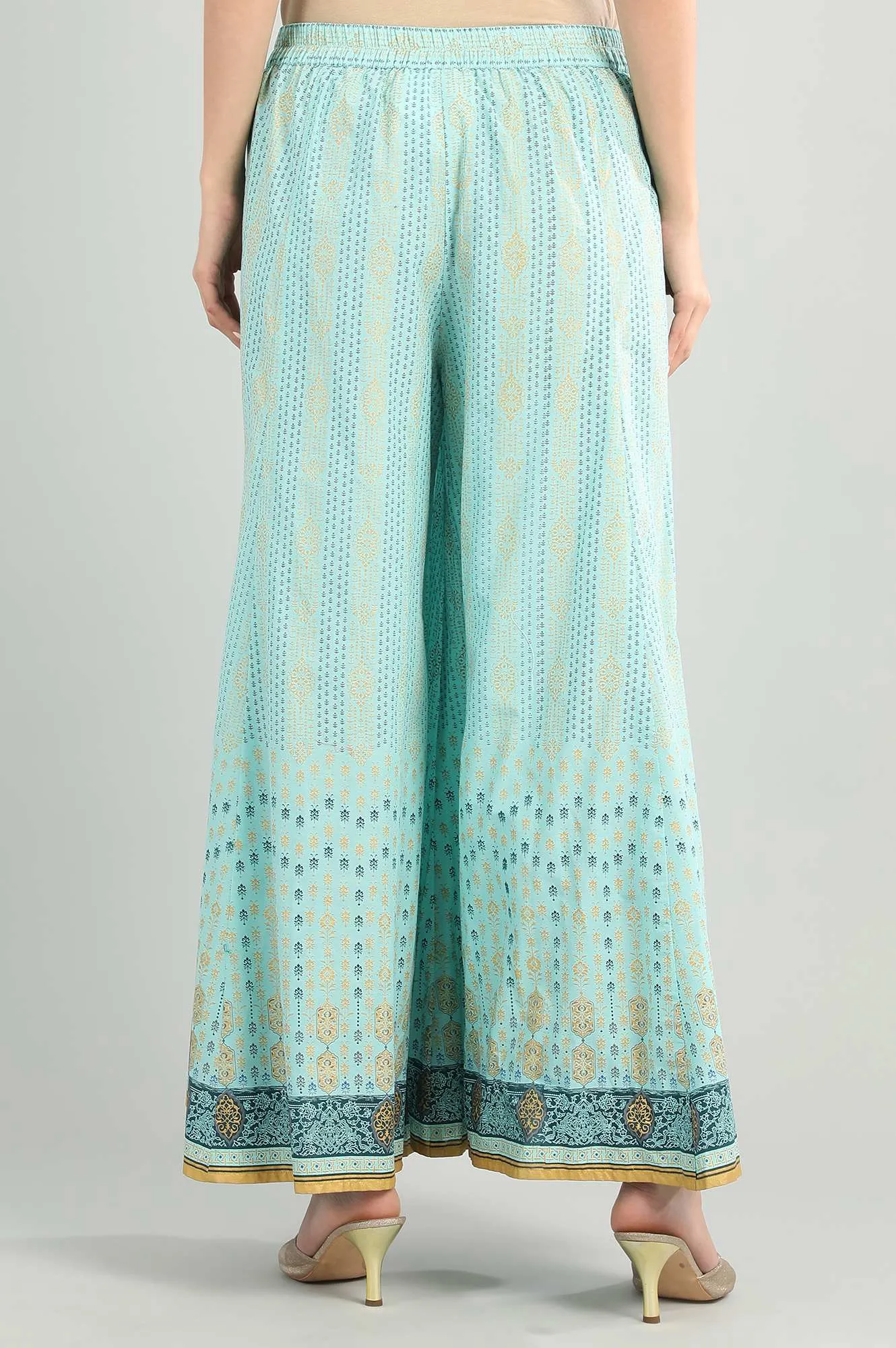 Green Printed Palazzo Pants