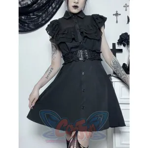 Halloween Waisted Diablo Shirt Sleeveless Dress