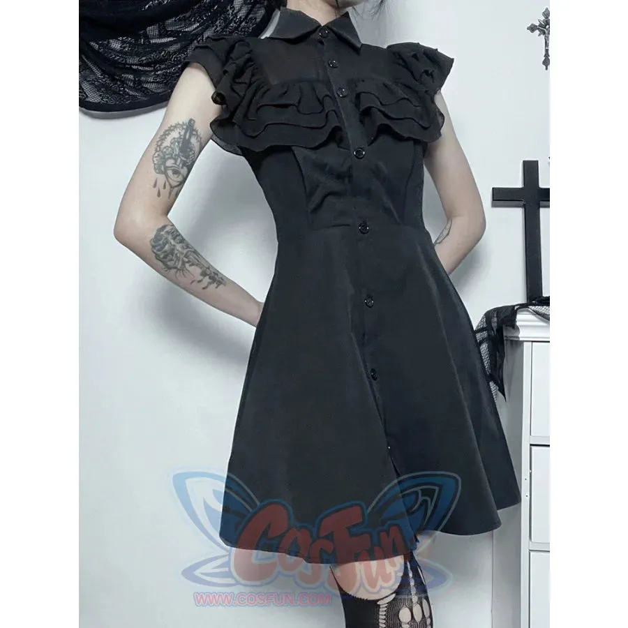 Halloween Waisted Diablo Shirt Sleeveless Dress
