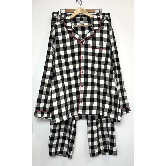 Hanna Anderson Unisex Buffalo Plaid Flannel Pajama Set
