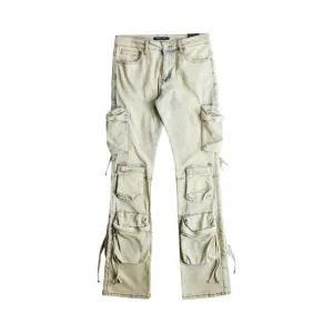 Hawk Flare Cargo Denim - Acid Sand