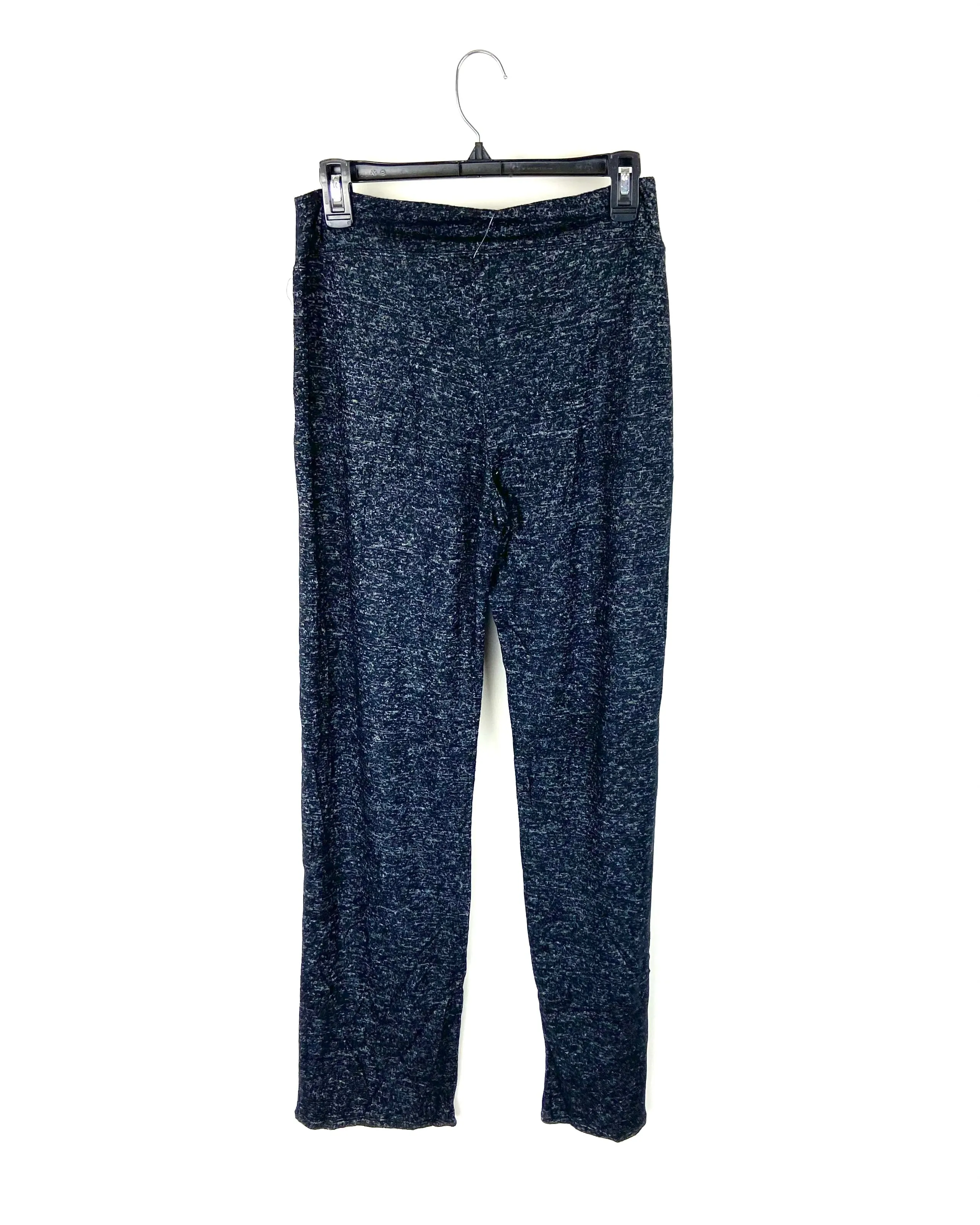 Heathered Black Wide Leg Sweatpants - Small