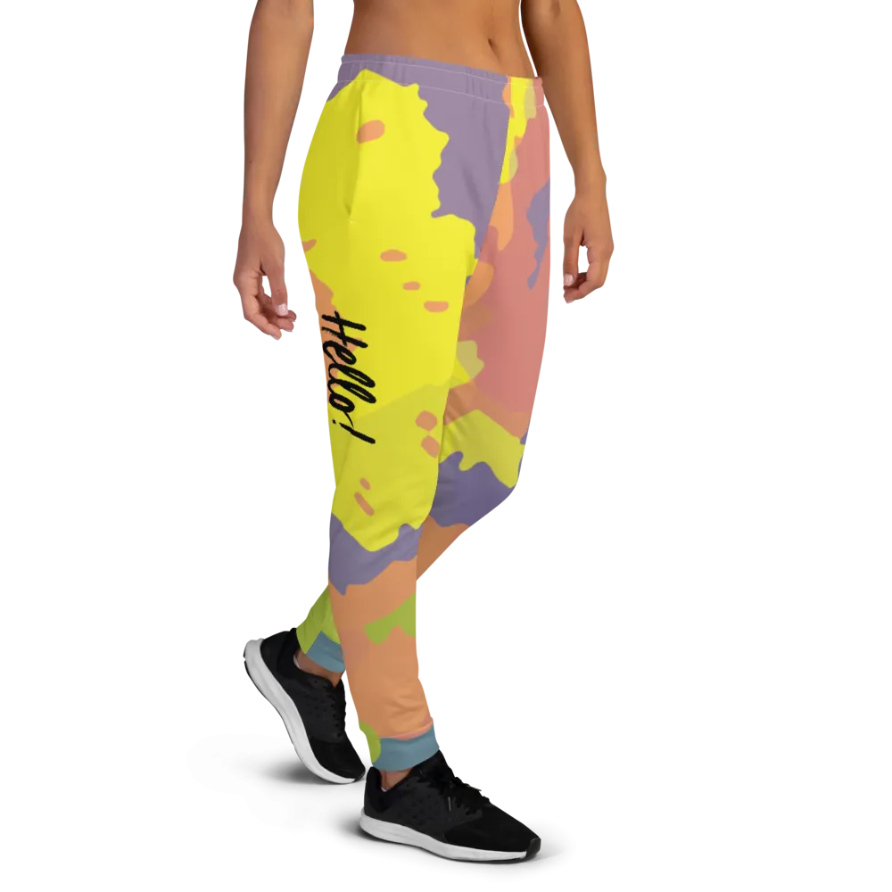 Hello! (Friendly) Colorful Women's Joggers