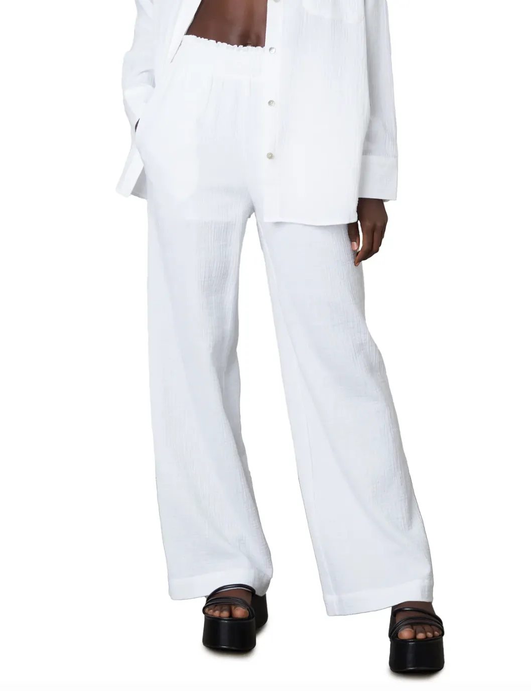 High Waisted Gauze Pants