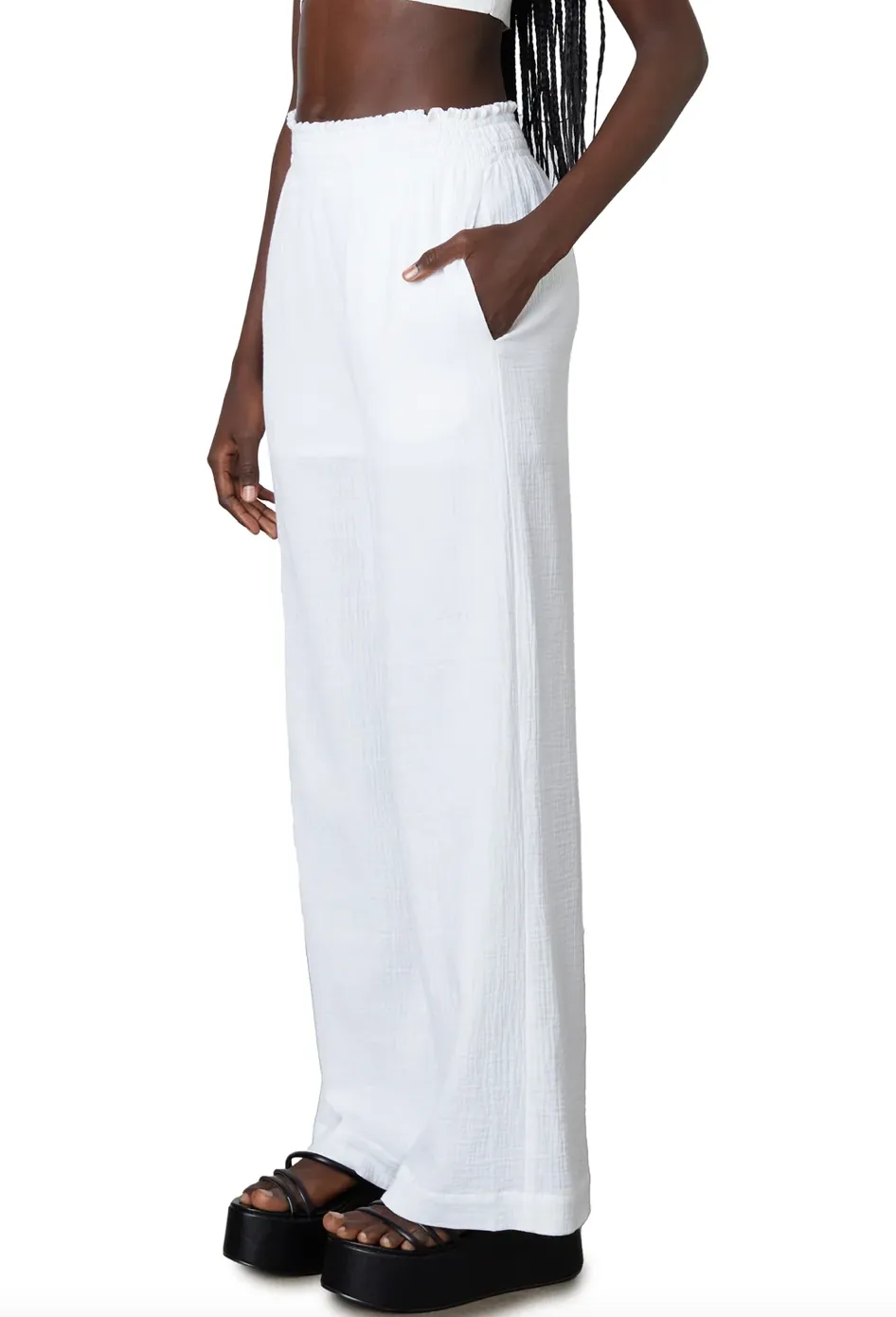 High Waisted Gauze Pants