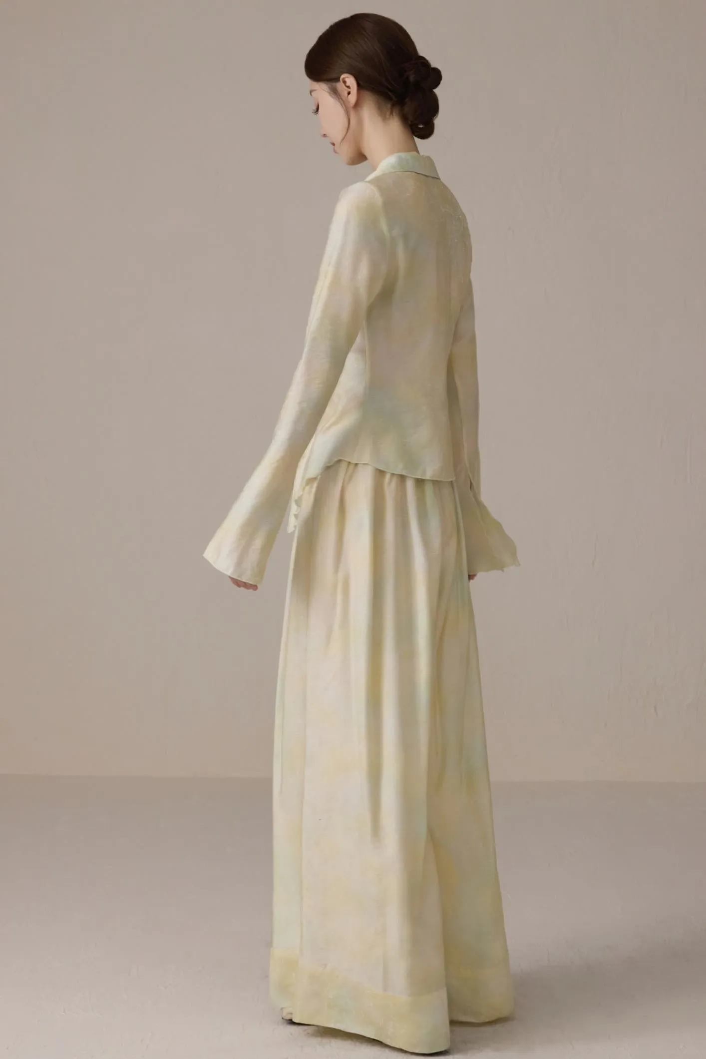 High-Waisted Tencel Wide-Leg Trousers