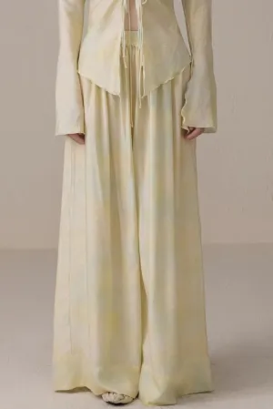 High-Waisted Tencel Wide-Leg Trousers