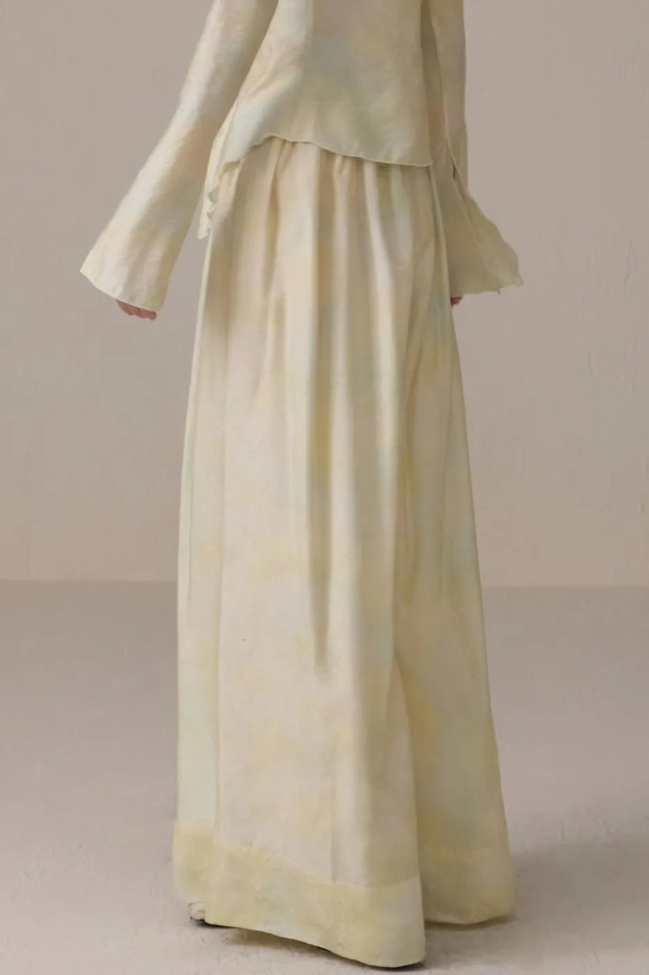 High-Waisted Tencel Wide-Leg Trousers