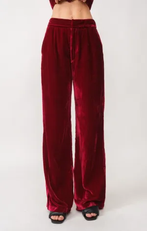 High Waisted Velvet Trouser