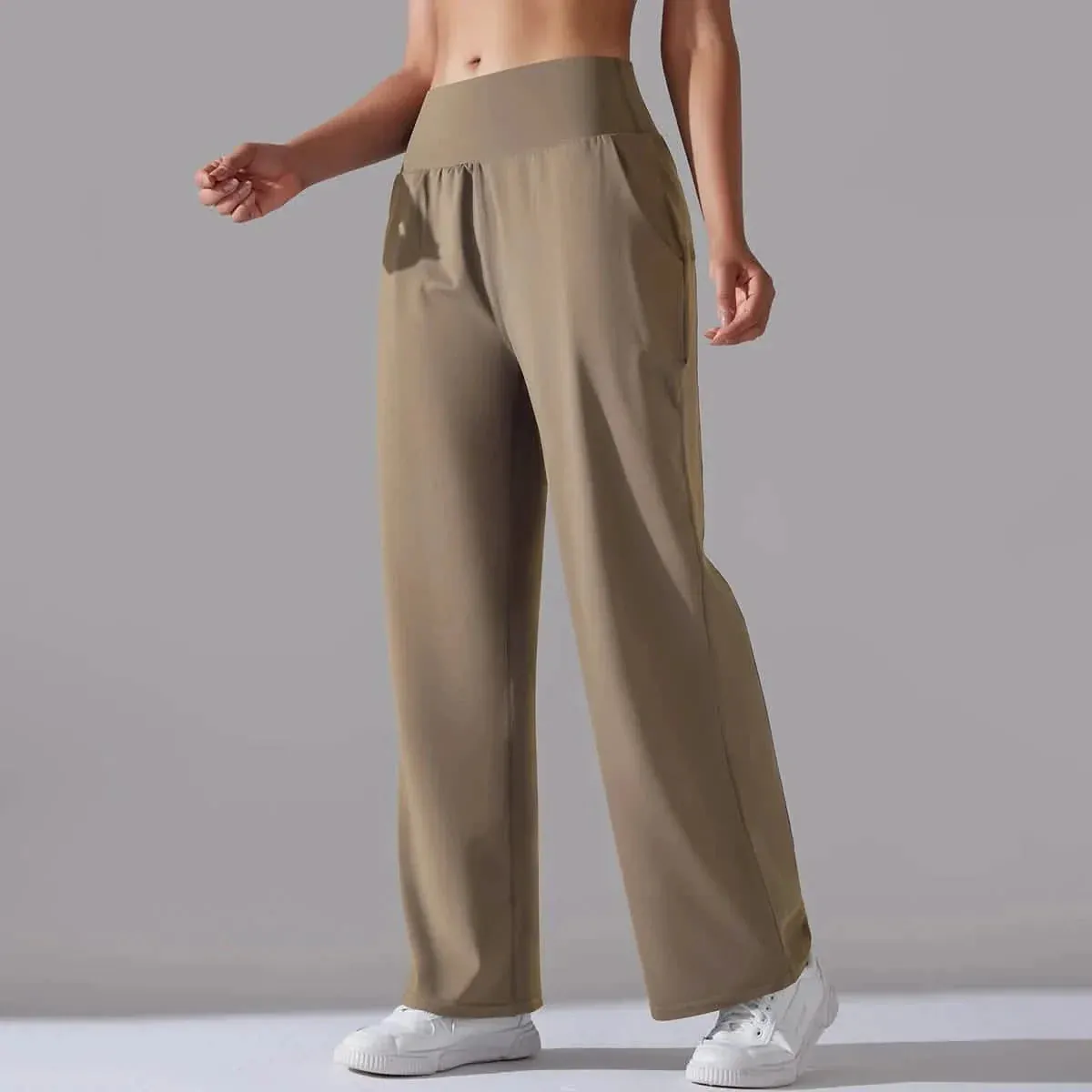 High-Waisted Wide-Leg Lounge Pants
