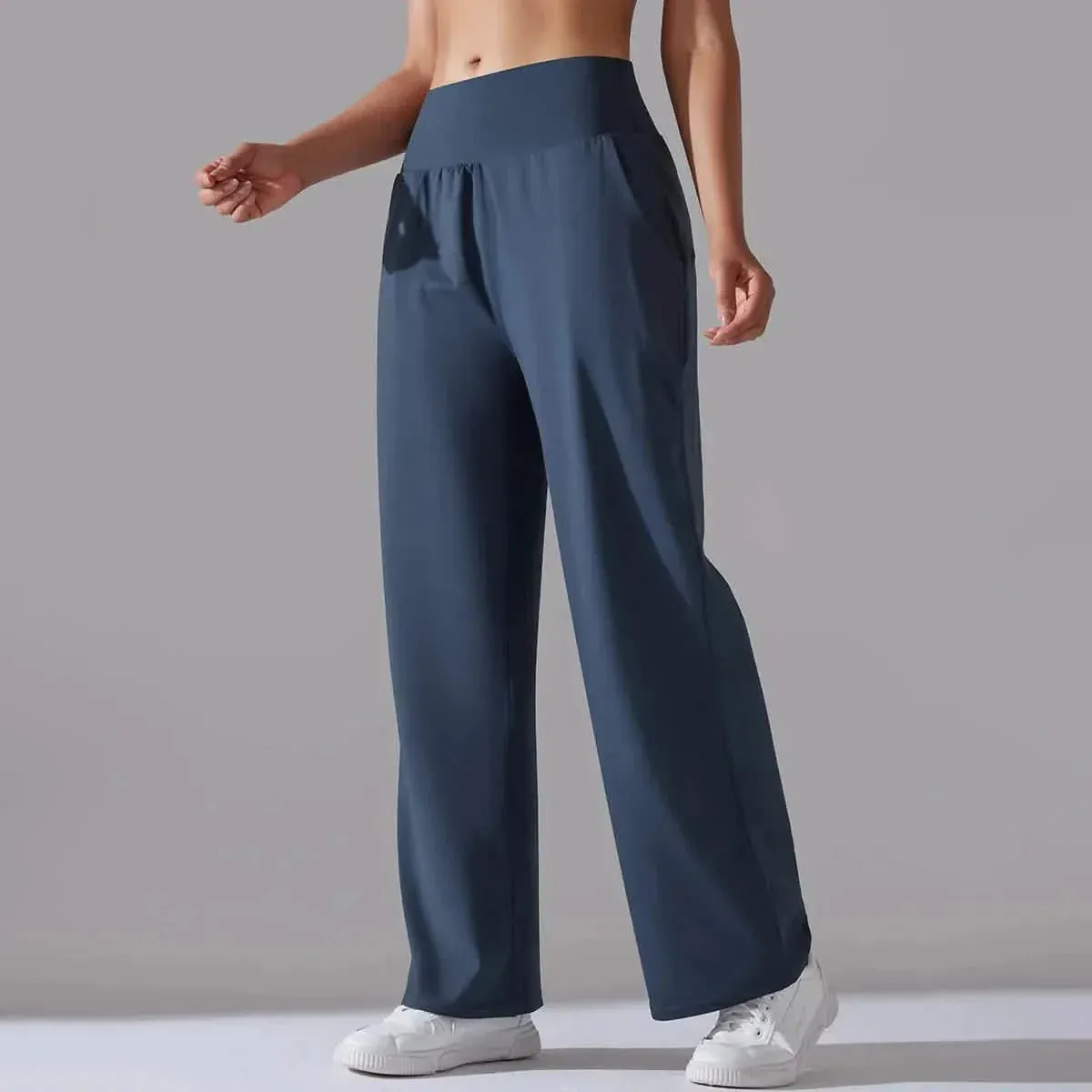 High-Waisted Wide-Leg Lounge Pants
