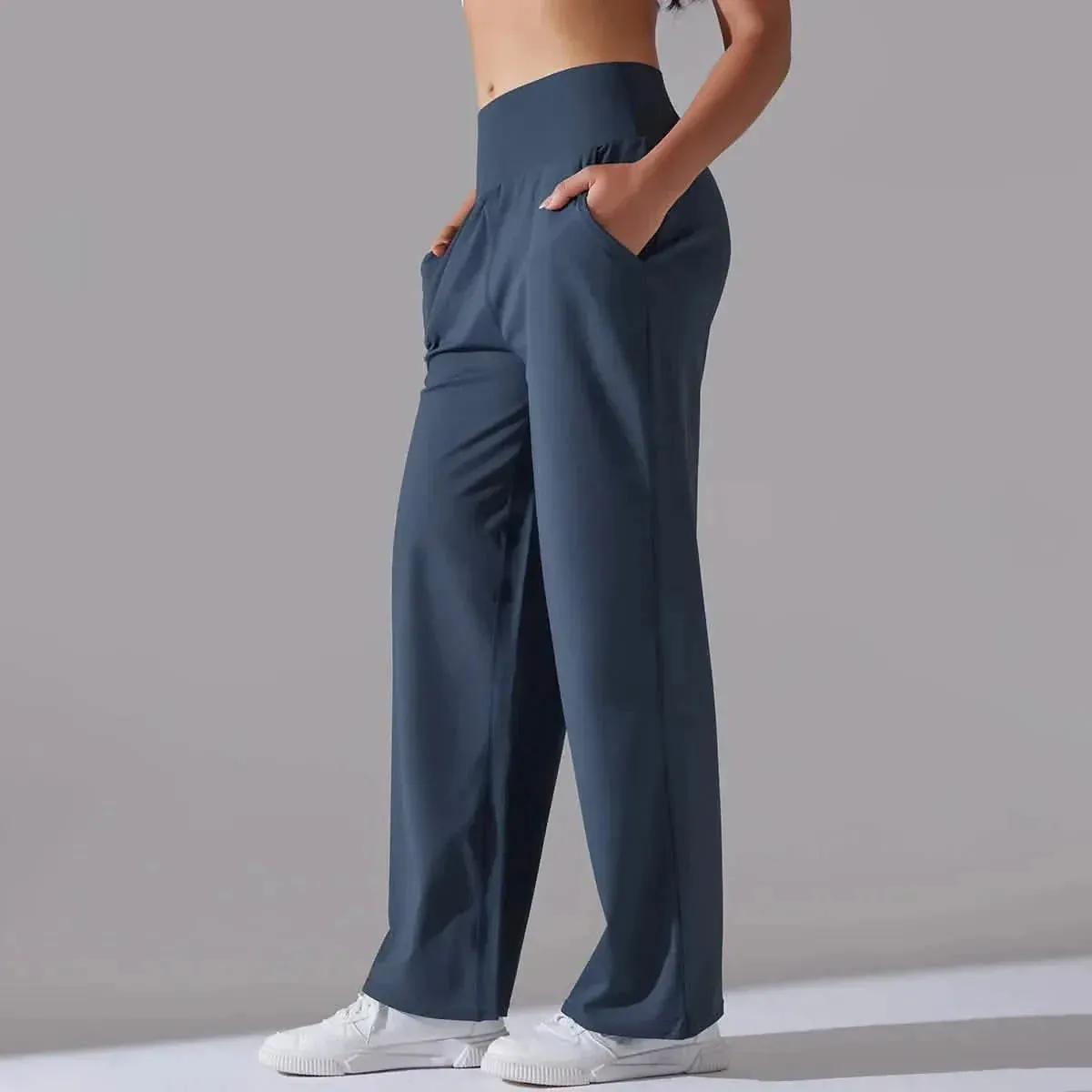 High-Waisted Wide-Leg Lounge Pants