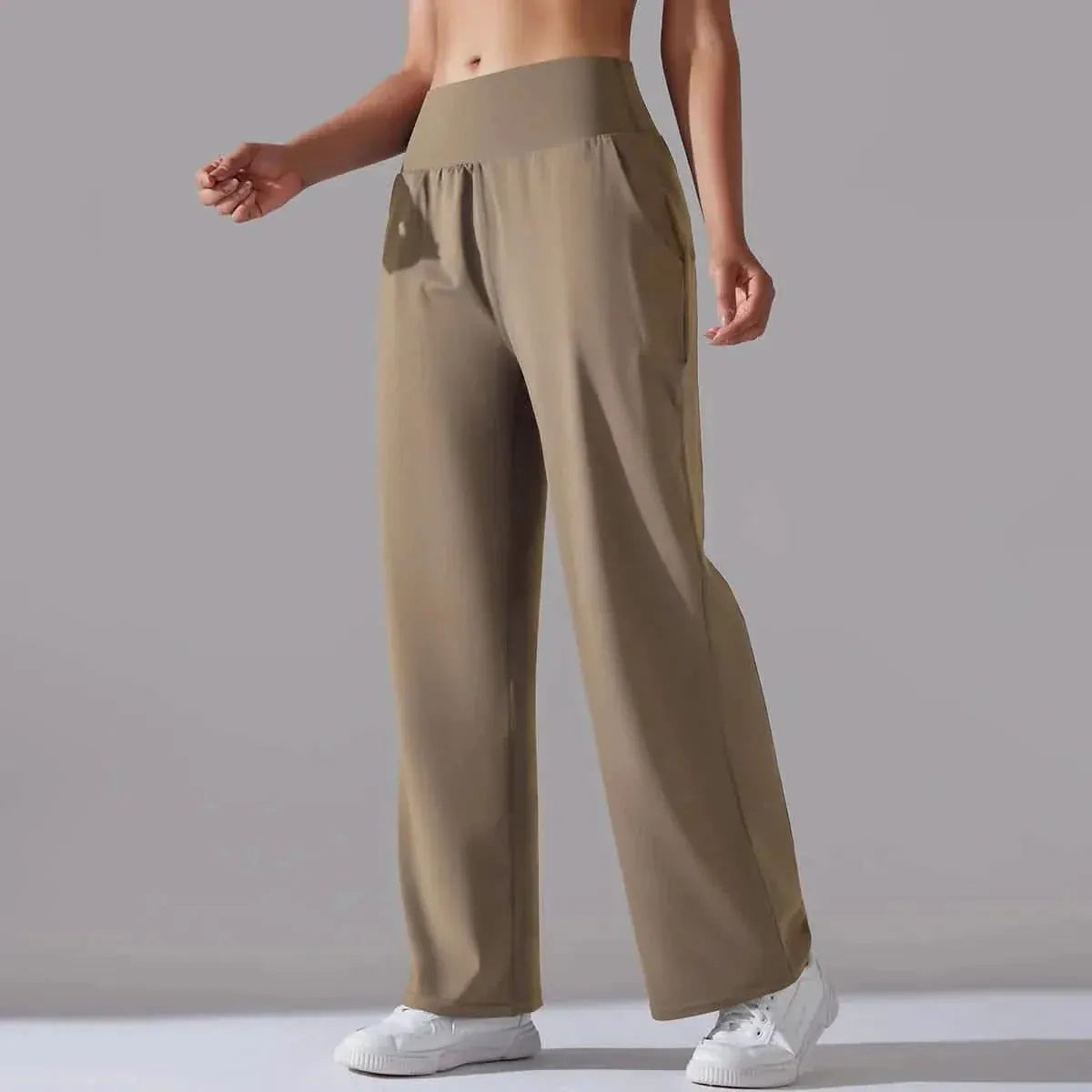 High-Waisted Wide-Leg Lounge Pants