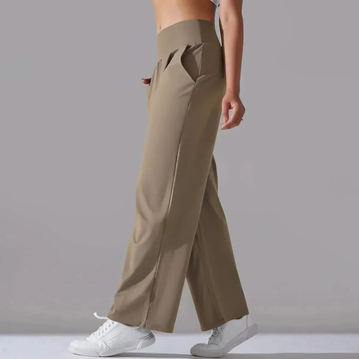 High-Waisted Wide-Leg Lounge Pants