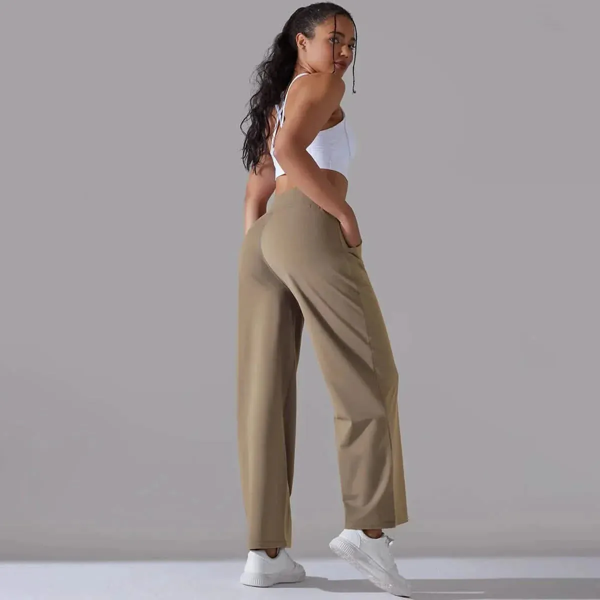 High-Waisted Wide-Leg Lounge Pants