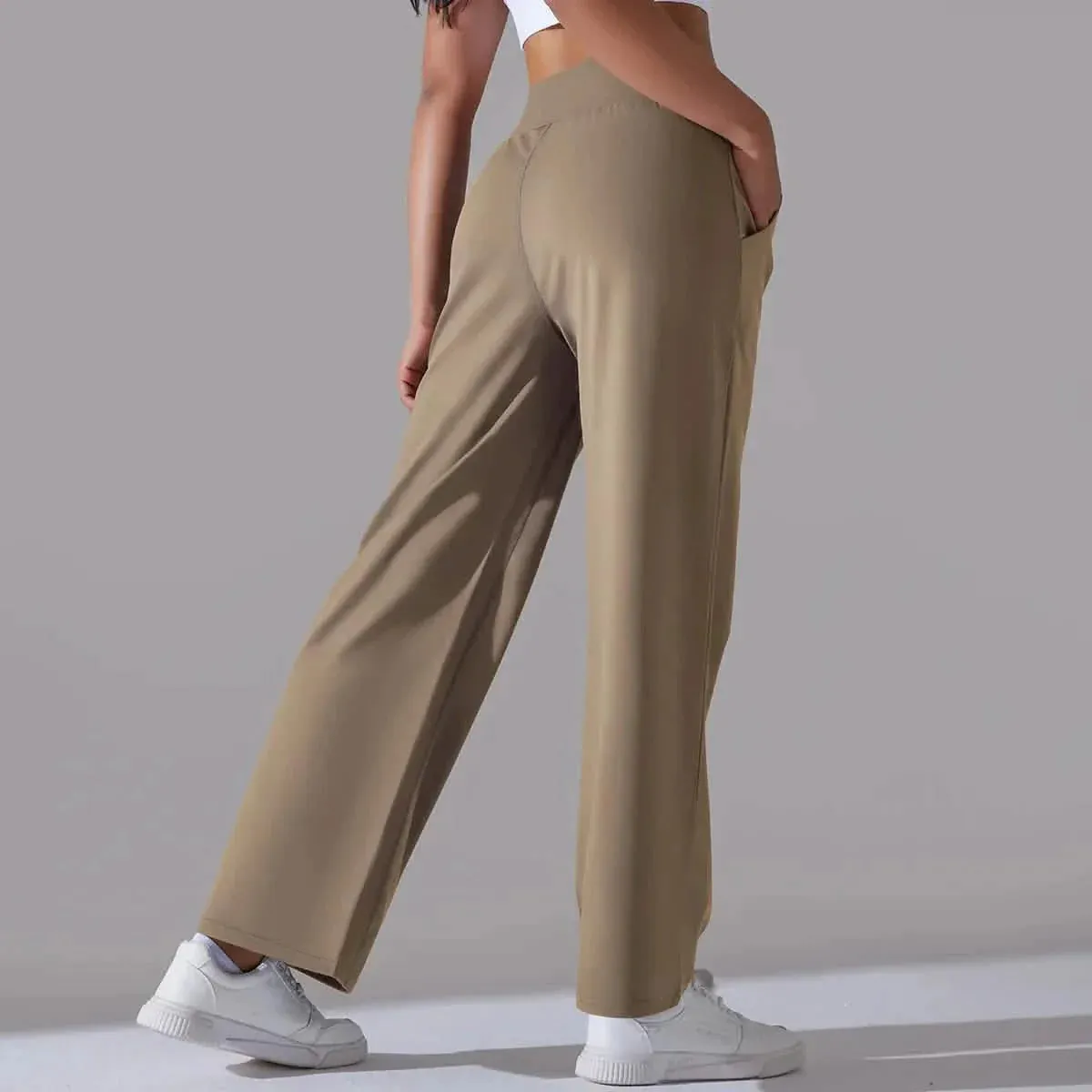 High-Waisted Wide-Leg Lounge Pants