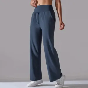 High-Waisted Wide-Leg Lounge Pants