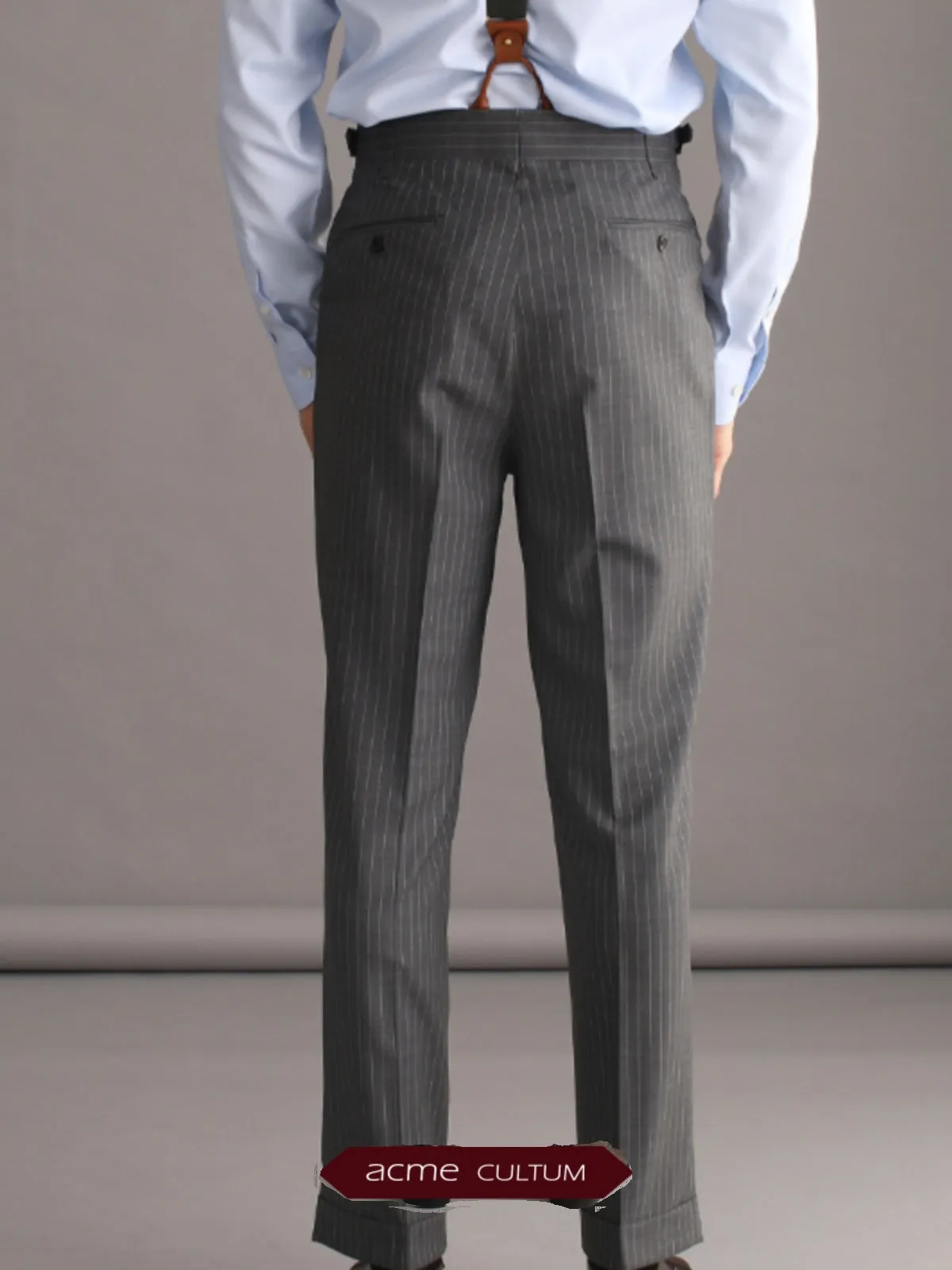 High-Waisted Wool Trousers