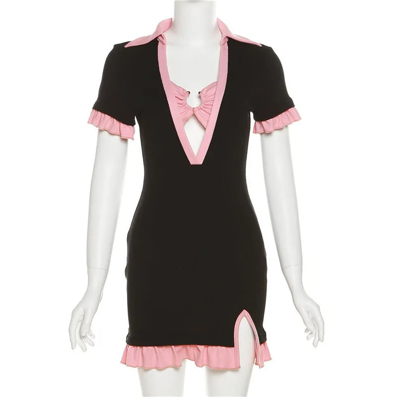 Hollow Chest Slim Dress