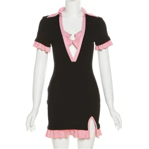 Hollow Chest Slim Dress