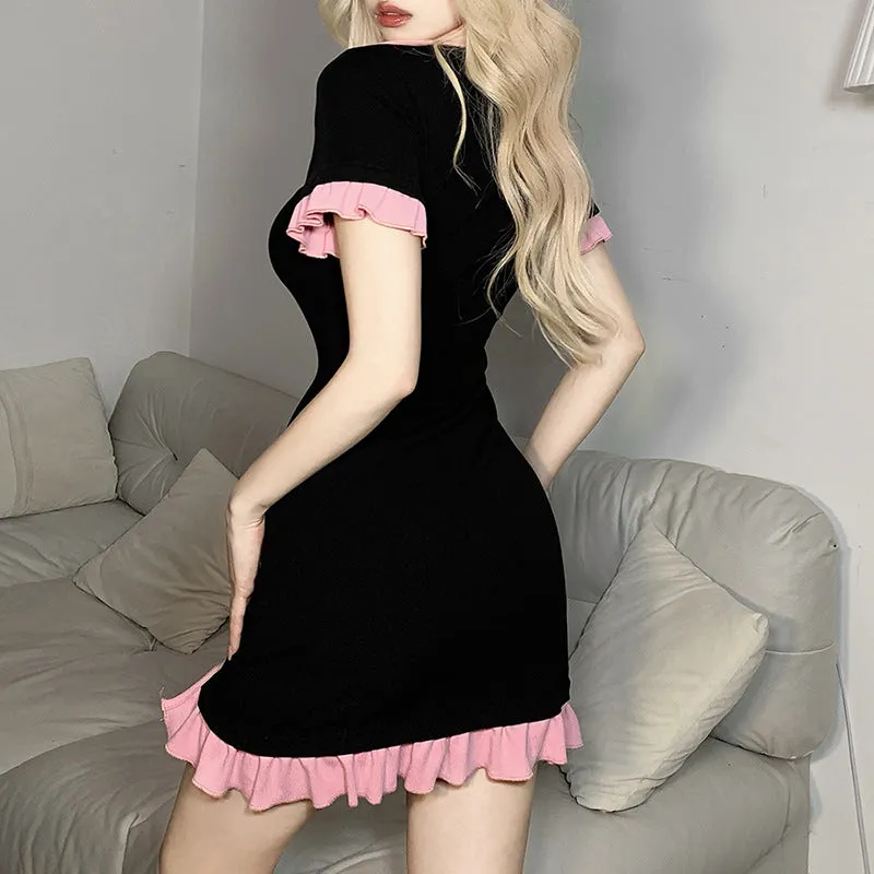 Hollow Chest Slim Dress
