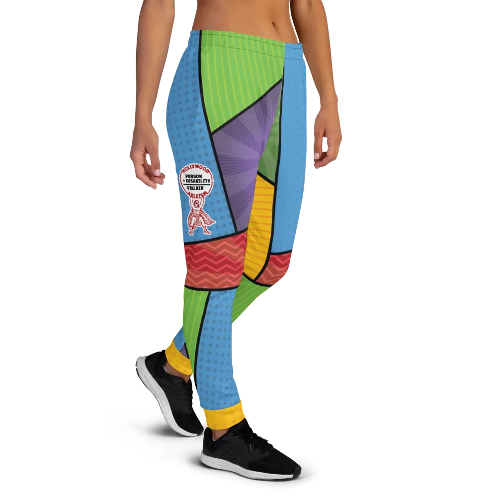 Hollywood Ableism: Person   Disability = Villain (Women's Joggers Comic Pattern)
