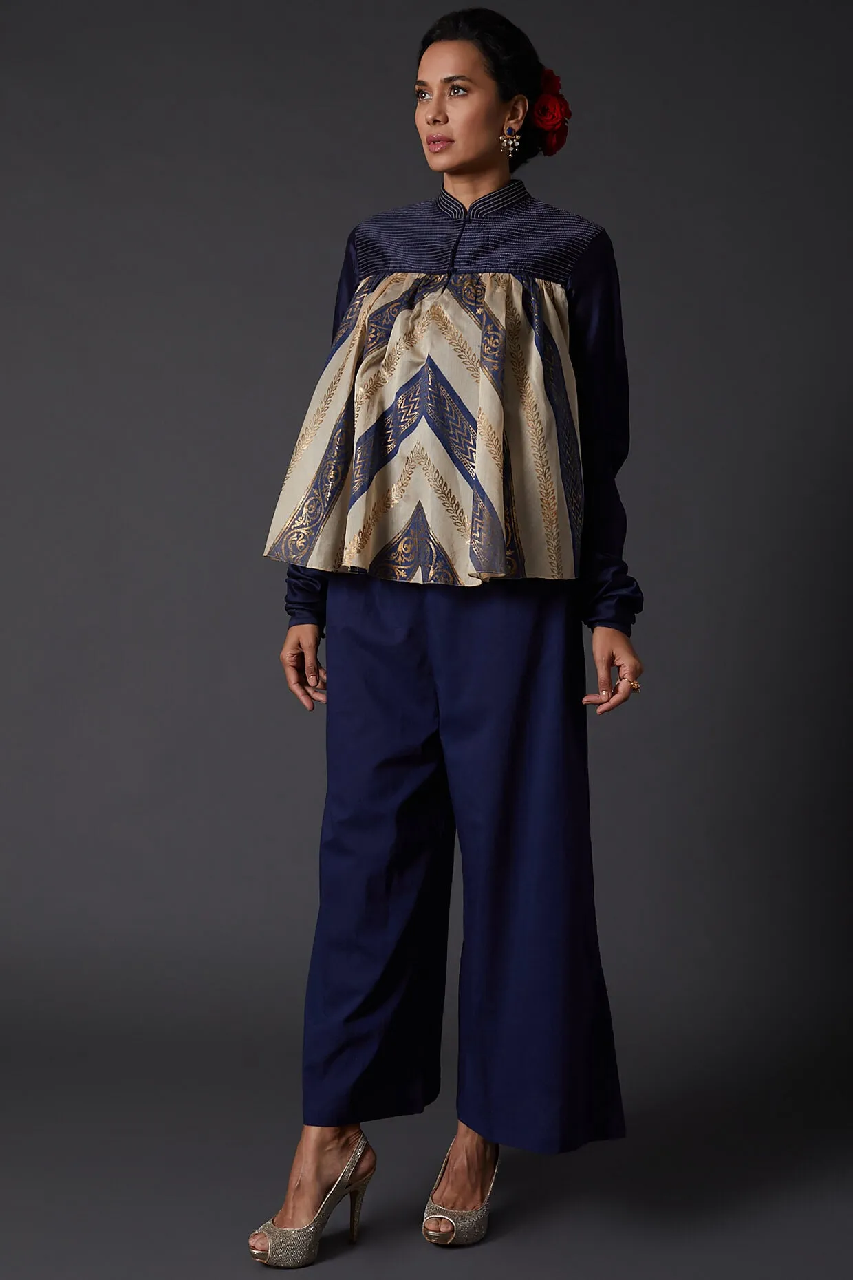 Indigo Blue Tunic With Palazzo