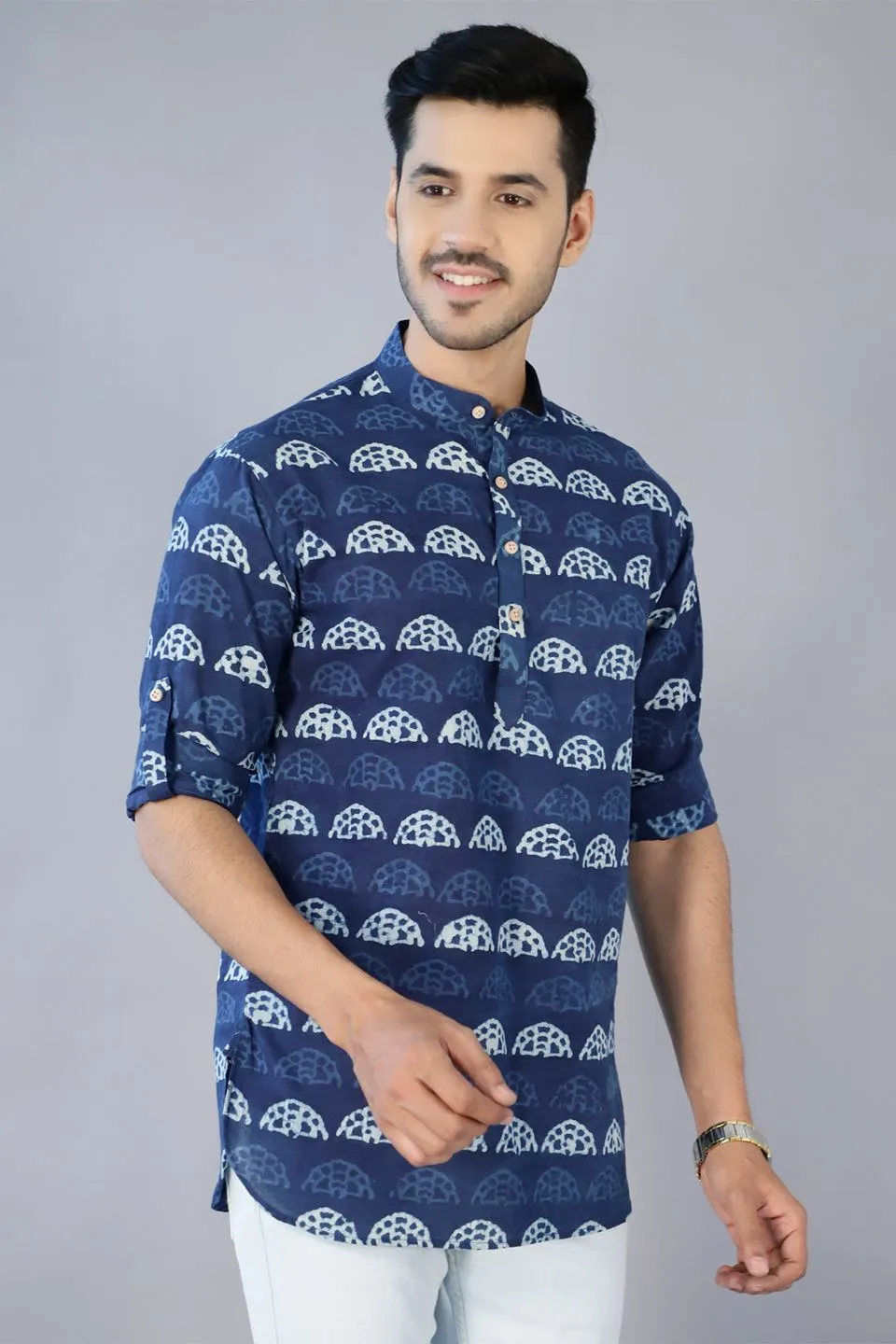 Jaipur 100% cotton Indigo kurta shirt