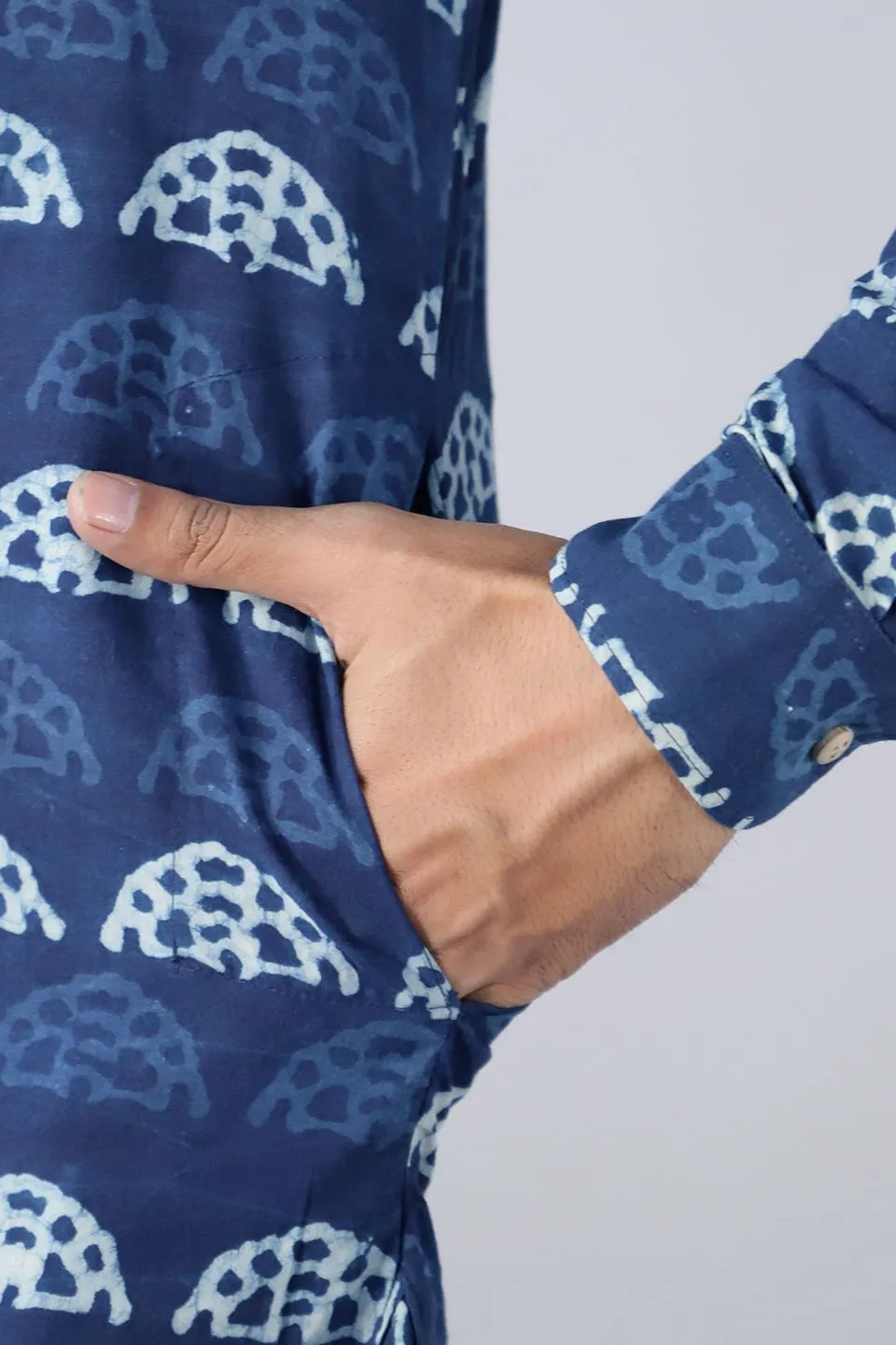 Jaipur 100% cotton Indigo kurta shirt