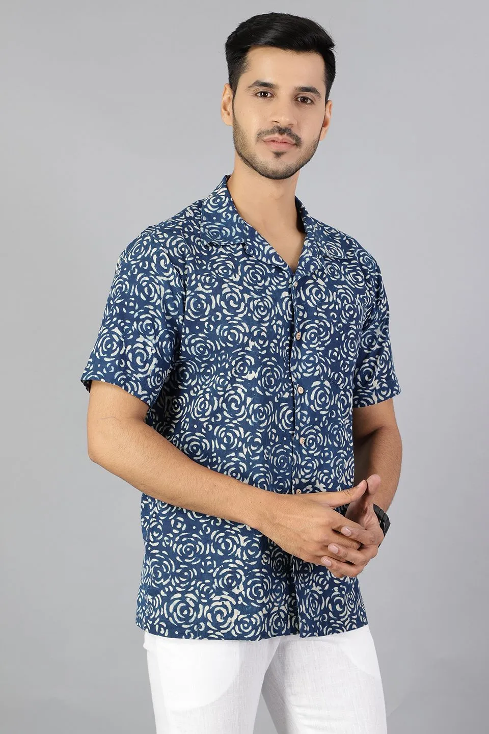 Jaipur 100% Cotton Indigo Shirt