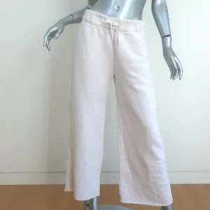 James Perse Wide Leg Cropped Sweatpants Cream Size 3