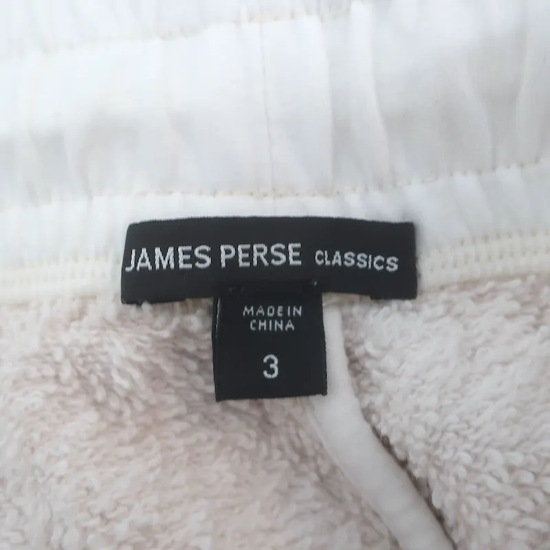 James Perse Wide Leg Cropped Sweatpants Cream Size 3