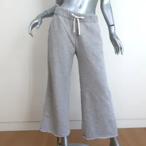 James Perse Wide Leg Cropped Sweatpants Heather Gray Size 3