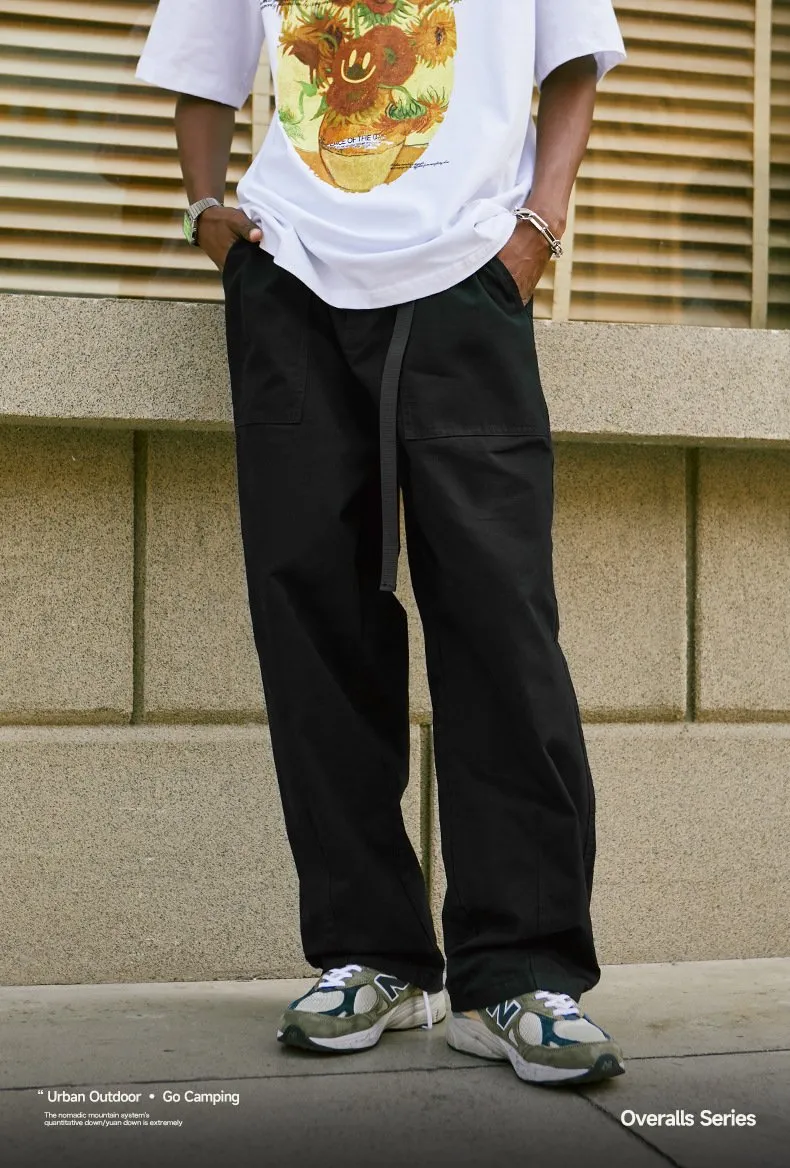 Japanese Fashion Brand Loose Tooling Wide Leg Pants 2023 Autumn And Winter New Fashion Brand Men's Tooling Pants