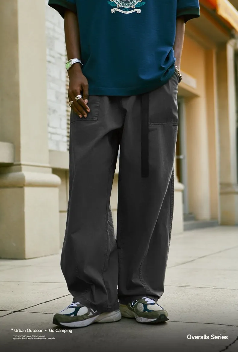 Japanese Fashion Brand Loose Tooling Wide Leg Pants 2023 Autumn And Winter New Fashion Brand Men's Tooling Pants