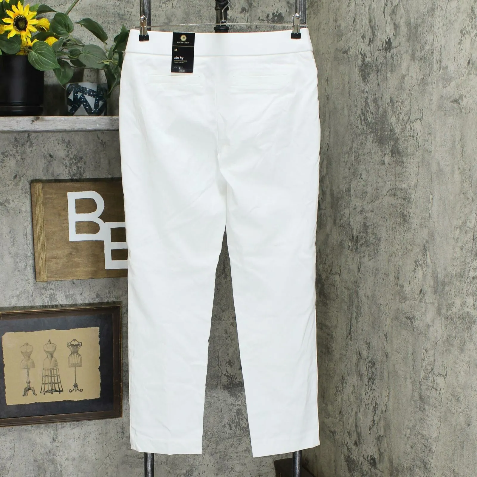 JM Collection Women's Pull On Tummy Control Slim Leg Pants