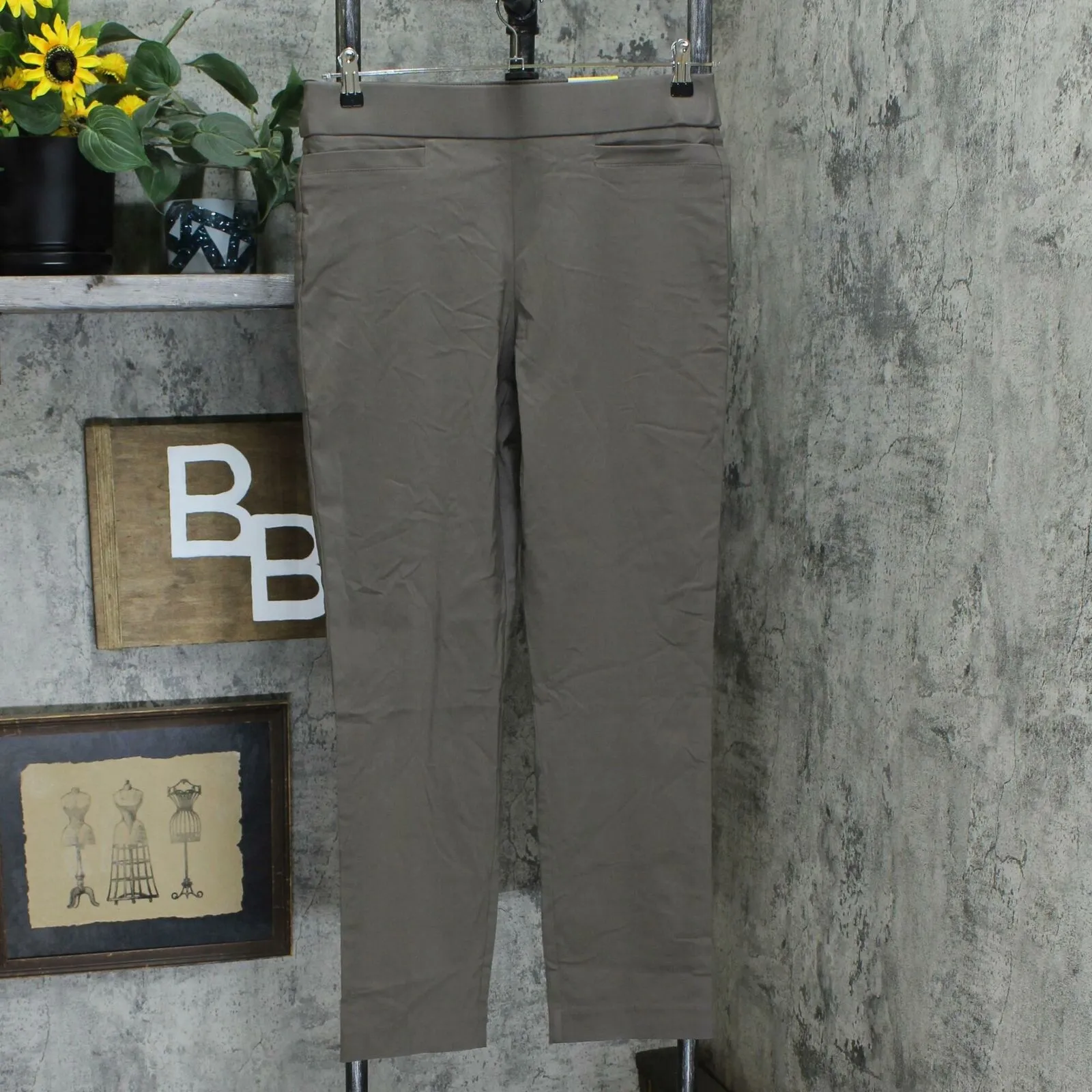 JM Collection Women's Pull On Tummy Control Slim Leg Pants
