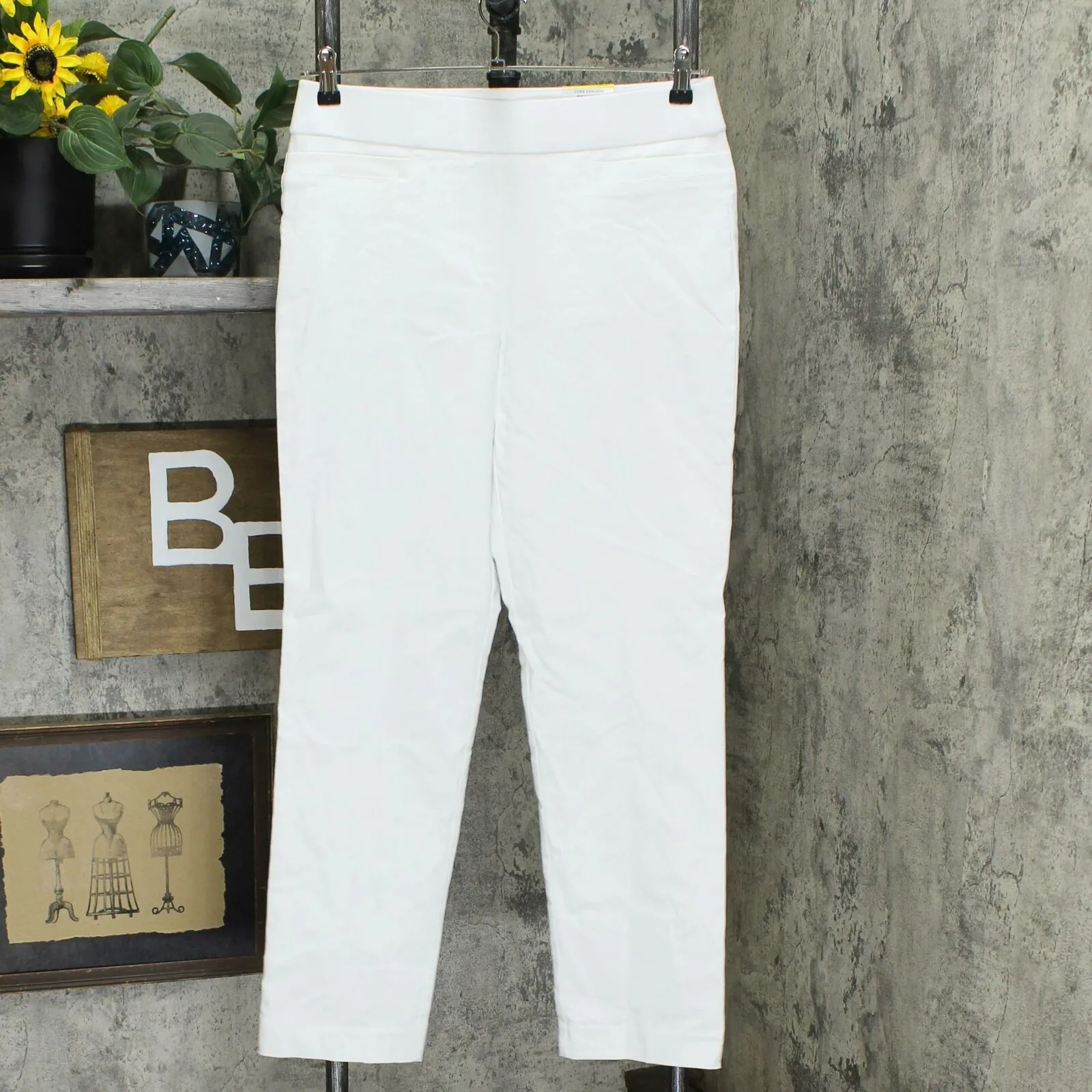 JM Collection Women's Pull On Tummy Control Slim Leg Pants