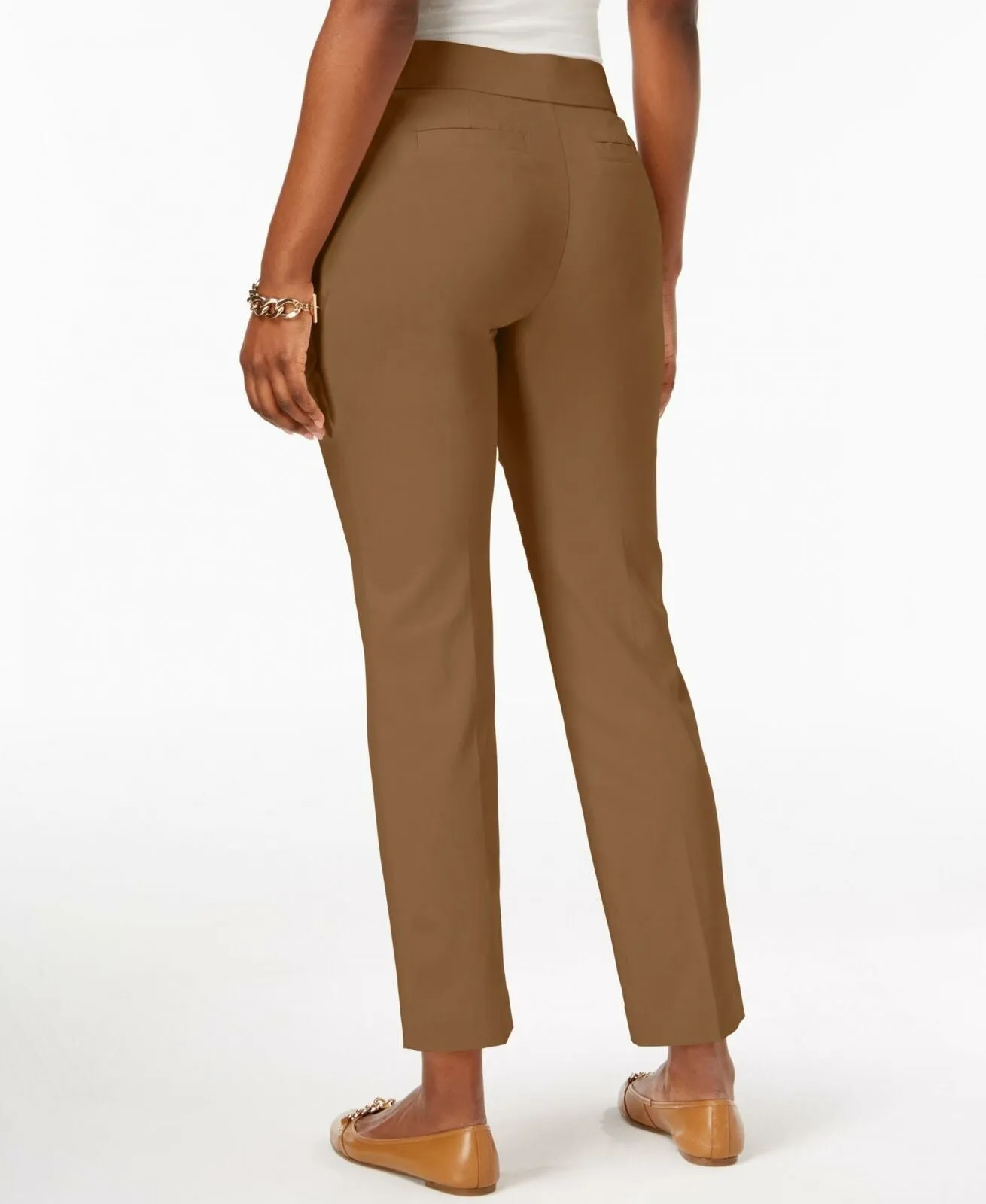 JM Collection Women's Pull On Tummy Control Slim Leg Pants