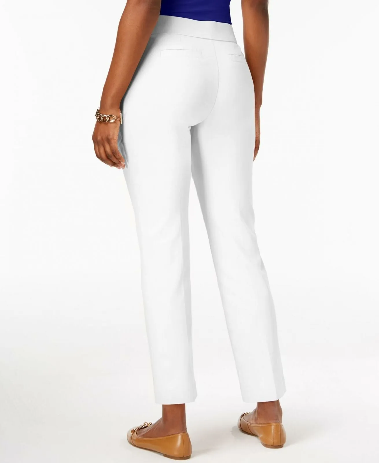 JM Collection Women's Pull On Tummy Control Slim Leg Pants