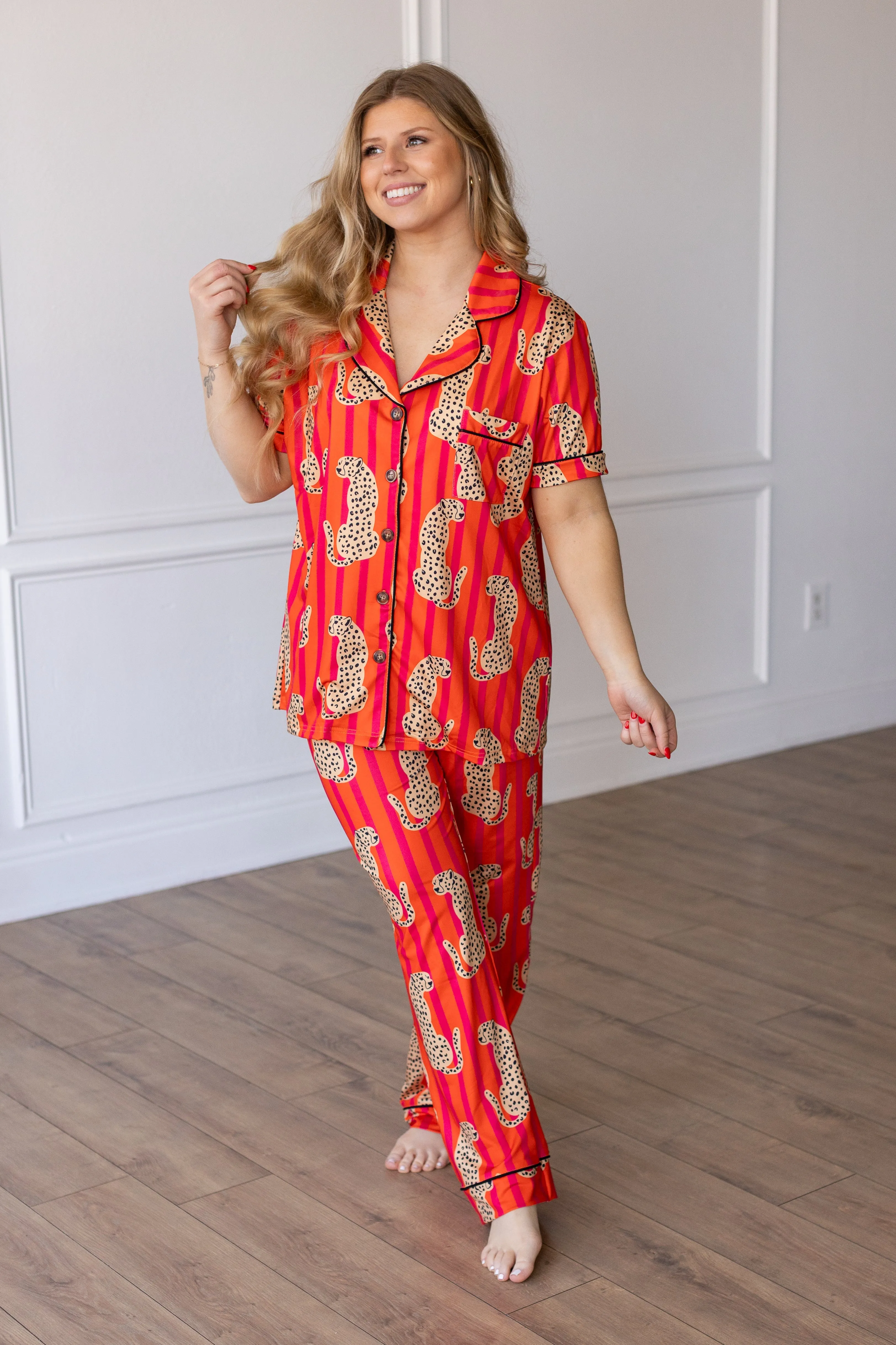 JUNGLE WILD SHORT SLEEVE WITH PANTS LOUNGE SET