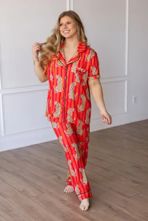 JUNGLE WILD SHORT SLEEVE WITH PANTS LOUNGE SET