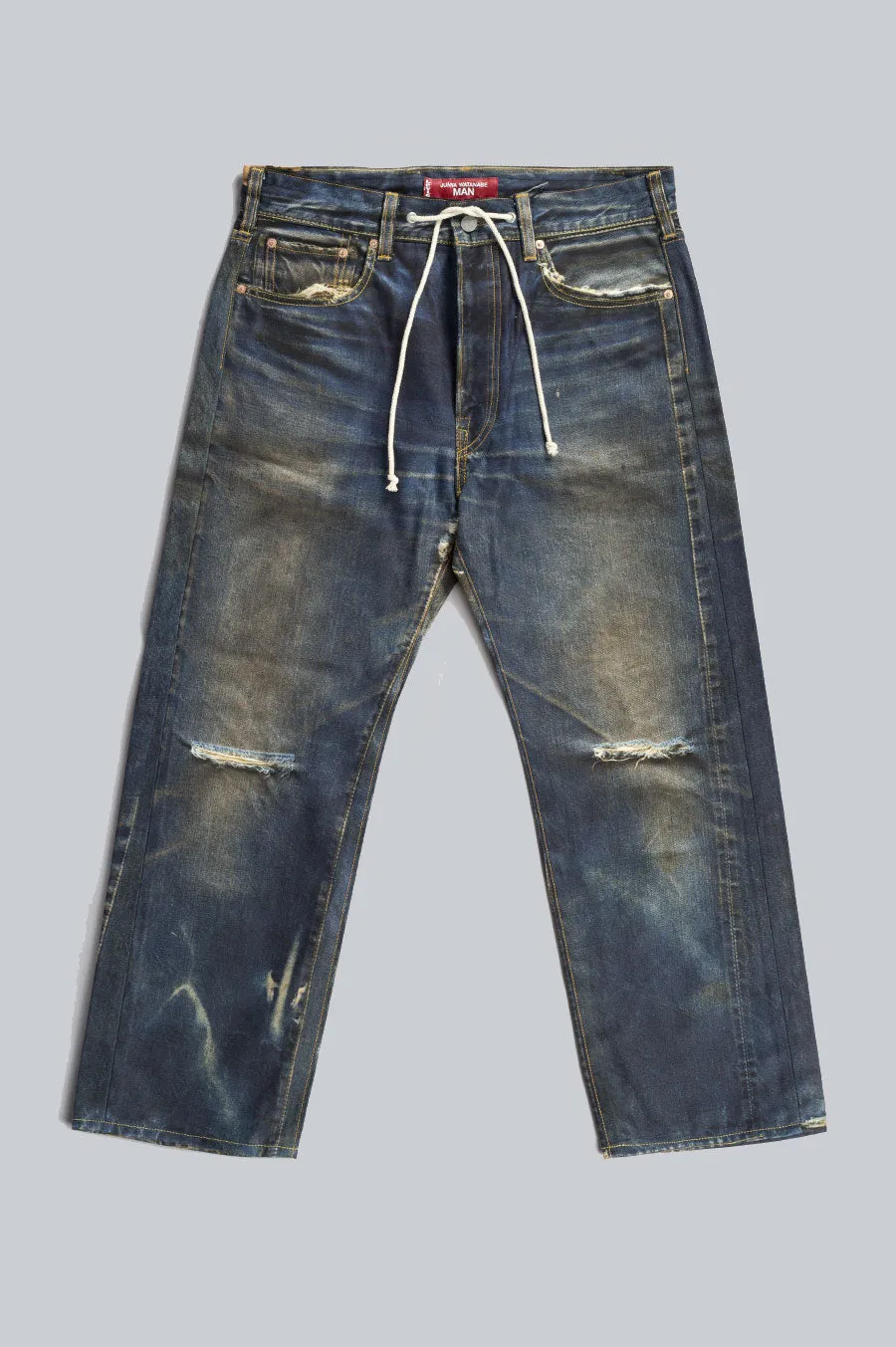 JUNYA WATANABE LEVI TWILL PRINTED PANTS INDIGO