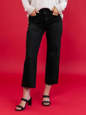 Just Black Washed Black The High Rise Utility Wide Leg